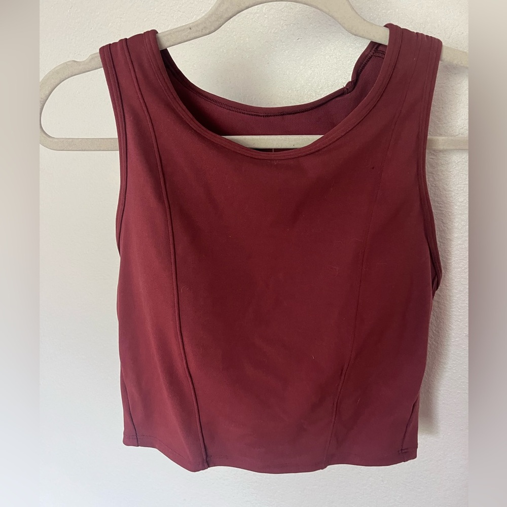 Target Crop Workout Top Burgundy